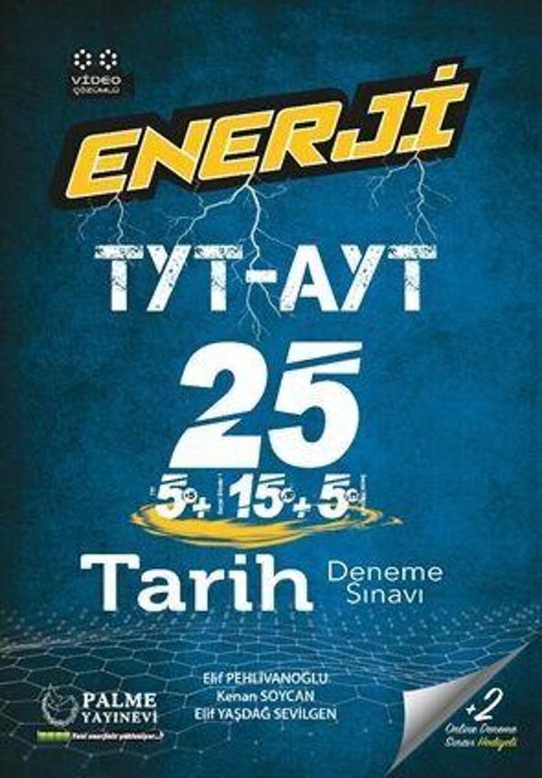 Palme Yayınları TYT AYT Tarih Enerji 25 Deneme Sınavı - Palme Yayınları - Image 1