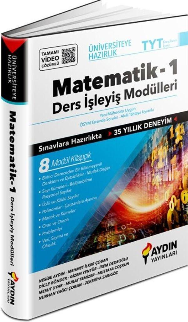 Aydın Yayınları TYT Matematik Üniversiteye Hazırlık Ders İşleyiş Modülleri 1. Kitap - Aydın Yayınları - Image 1