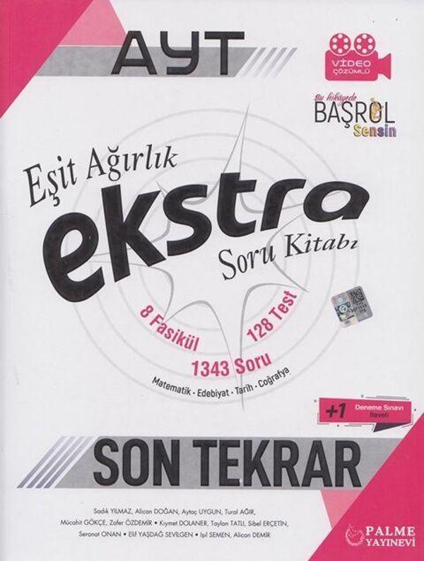 Palme Yayınları AYT Tüm Dersler Eşit Ağırlık Ekstra Son Tekrar Soru Kitabı - Palme Yayınları - Image 1