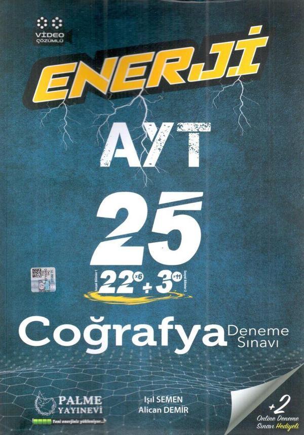 Palme Yayınları AYT Coğrafya Enerji 25 Deneme - Palme Yayınları - Image 1