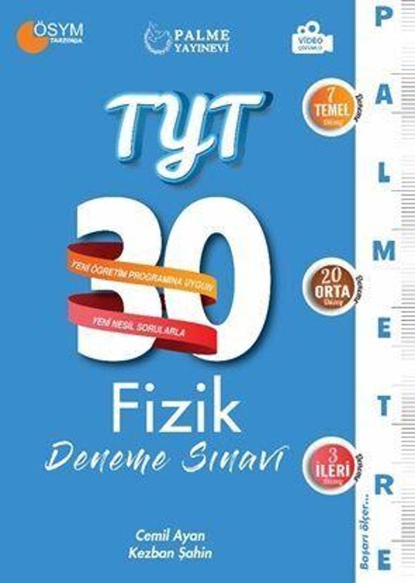 Palme Yayınları TYT Fizik Palmetre Serisi 30 Deneme - Palme Yayınları - Image 1