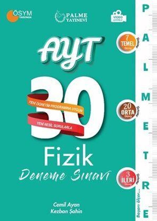 Palme Yayınları AYT Fizik Palmetre Serisi 30 Deneme - Palme Yayınları - Image 1
