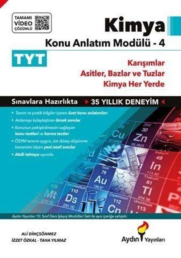 Aydın Yayınları TYT Kimya Konu Anlatım Modülü 4 - Aydın Yayınları - Image 1