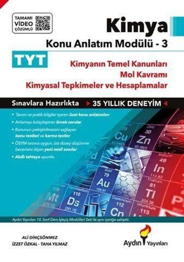 Aydın Yayınları TYT Kimya Konu Anlatım Modülü 3 - Aydın Yayınları - Image 1