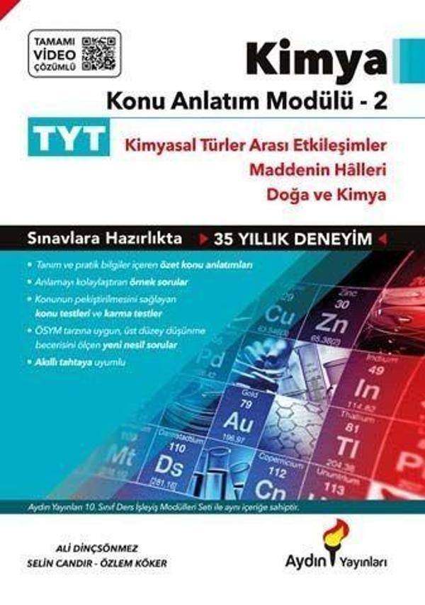 Aydın Yayınları TYT Kimya Konu Anlatım Modülü 2 - Aydın Yayınları - Image 1