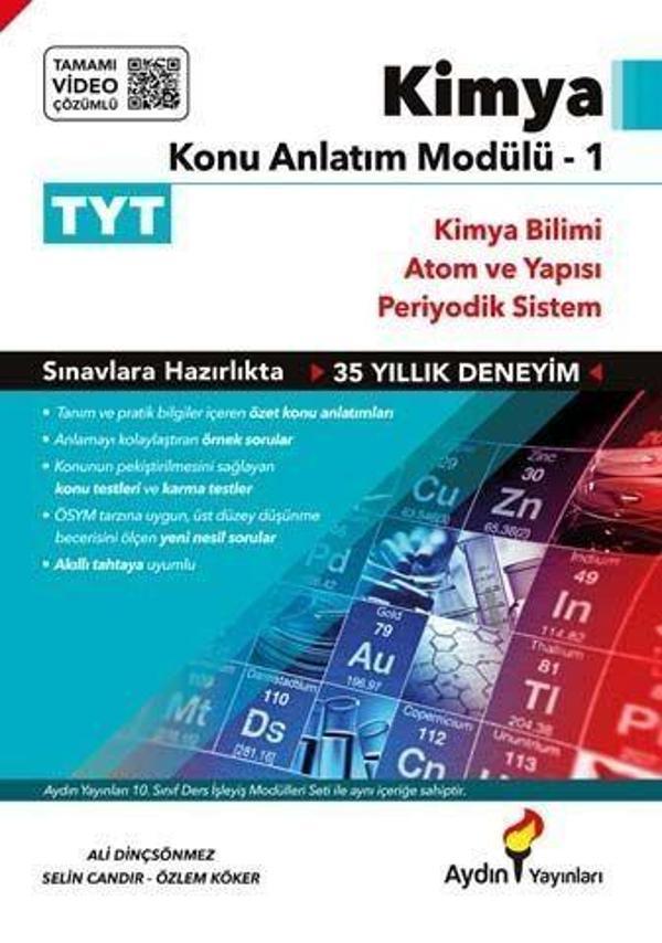 Aydın Yayınları TYT Kimya Konu Anlatım Modülü 1 - Aydın Yayınları - Image 1