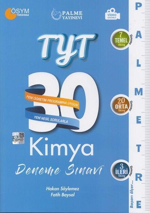 Palme Yayınları TYT Kimya Palmetre 30 Deneme Sınavı - Palme Yayınları - Image 1