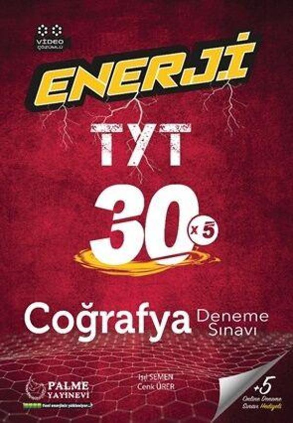 Palme Yayınları TYT Coğrafya Enerji 30 Deneme Sınavı - Palme Yayınları - Image 1