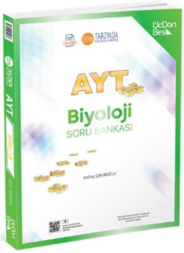 ÜçDörtBeş Yayınları AYT Biyoloji Soru Bankası - Üç Dört Beş Yayınları - Image 1
