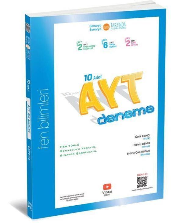 ÜçDörtBeş Yayınları AYT Fen Bilimleri 10 lu Deneme - Üç Dört Beş Yayınları - Image 1