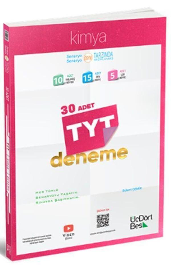 ÜçDörtBeş Yayınları TYT Kimya 30 Deneme - Üç Dört Beş Yayınları - Image 1