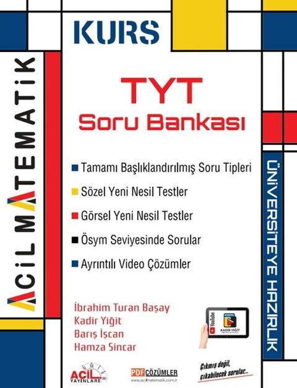 Acil Yayınları TYT Matematik KURS Soru Bankası - Acil Yayınları - Image 1