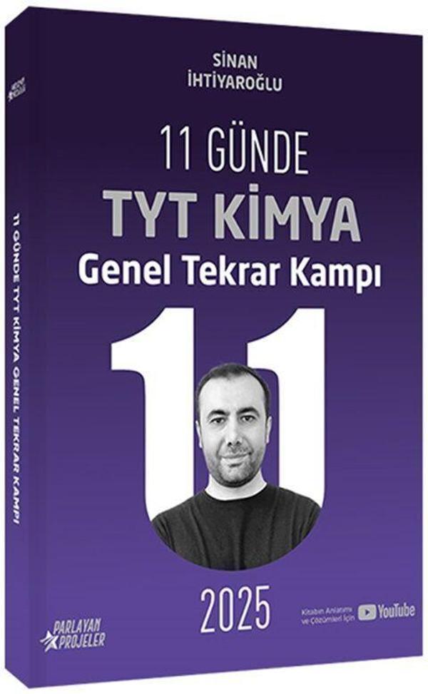 Sinan İhtiyaroğlu 2025 11 Günde TYT Kimya Genel Tekrar Kampı Video Ders Takip Kitabı - Parlayan Projeler - Image 1