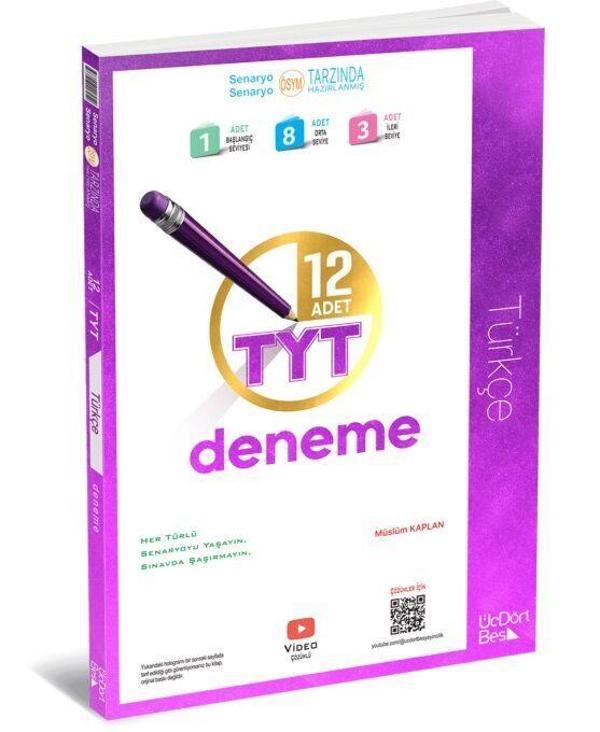 ÜçDörtBeş Yayınları TYT Türkçe 12 li Deneme - Üç Dört Beş Yayınları - Image 1