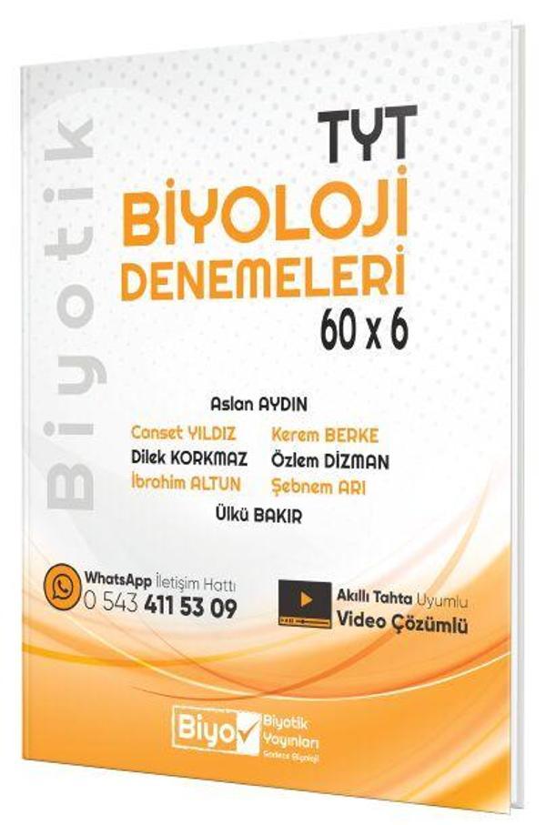 Biyotik Yayınları TYT Biyoloji Biyotik 60 x 6 Denemeleri - Biyotik Yayınları - Image 1