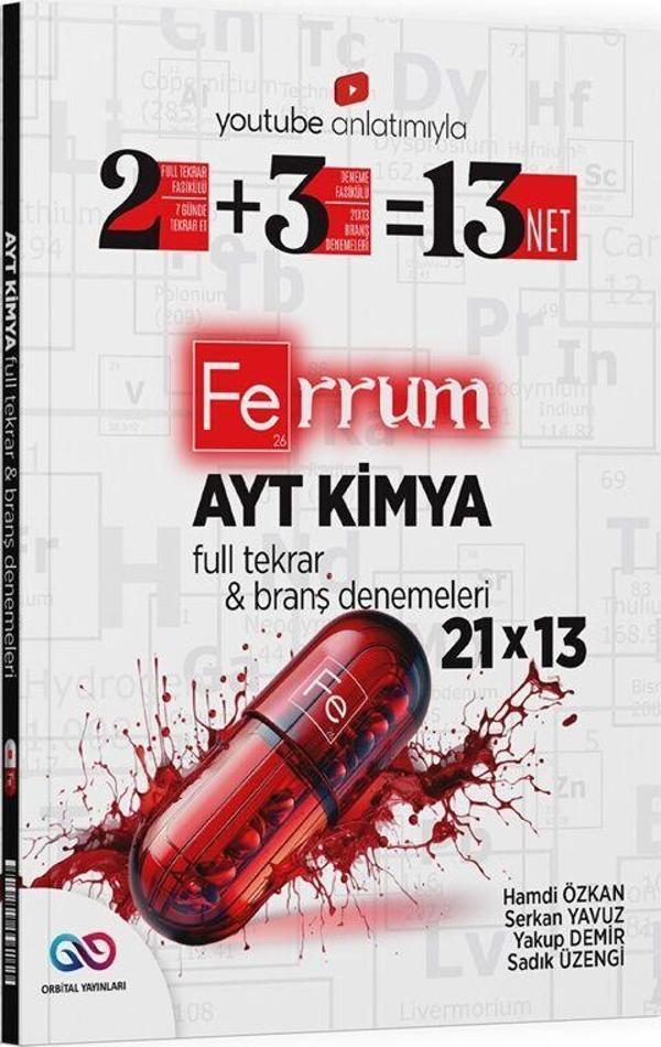 Orbital Yayınları AYT Kimya Ferrum 21 x 13 Branş Denemeleri - Orbital yayınları - Image 1