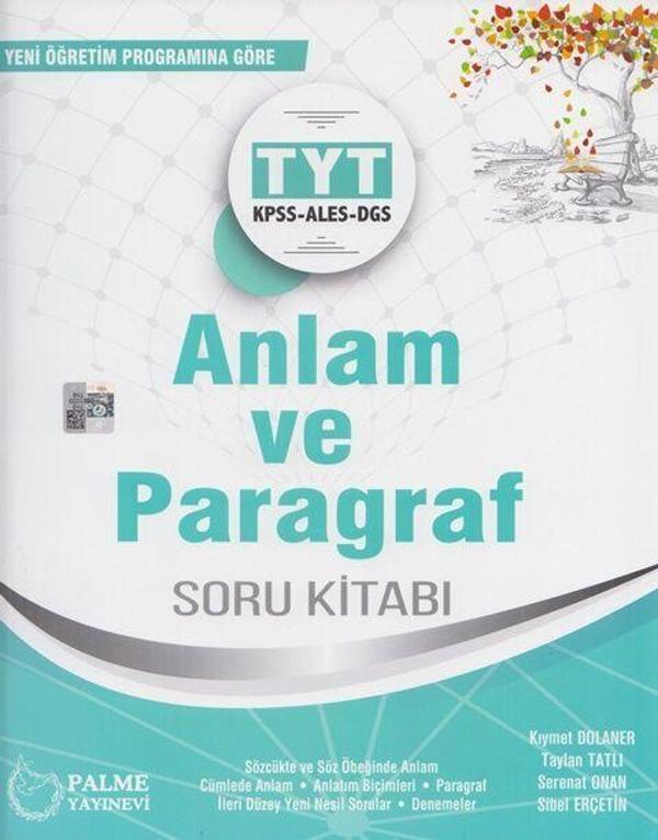 Palme Yayınları TYT AYT KPSS ALES DGS Anlam ve Paragraf Soru Kitabı - Palme Yayınları - Image 1