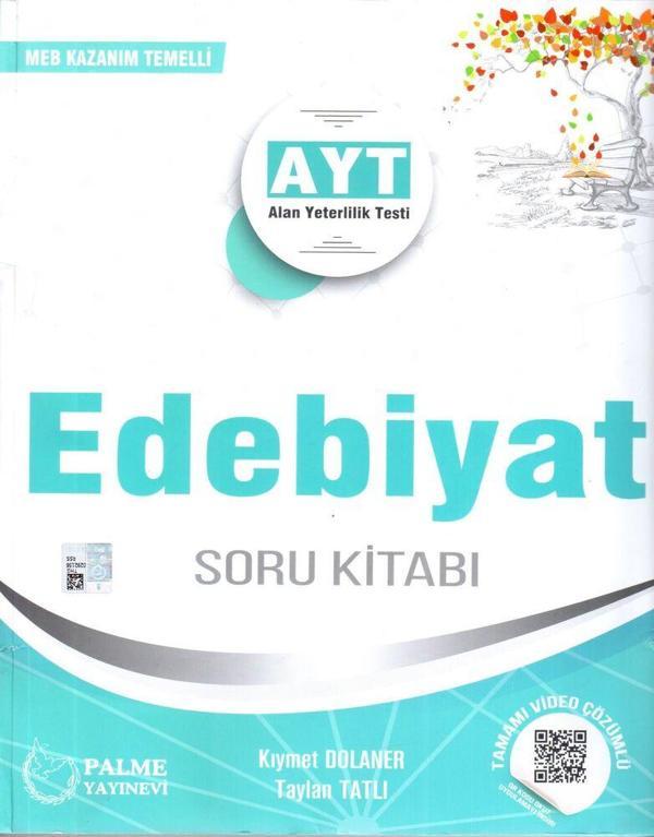 Palme Yayınları AYT Edebiyat Soru Kitabı - Palme Yayınları - Image 1