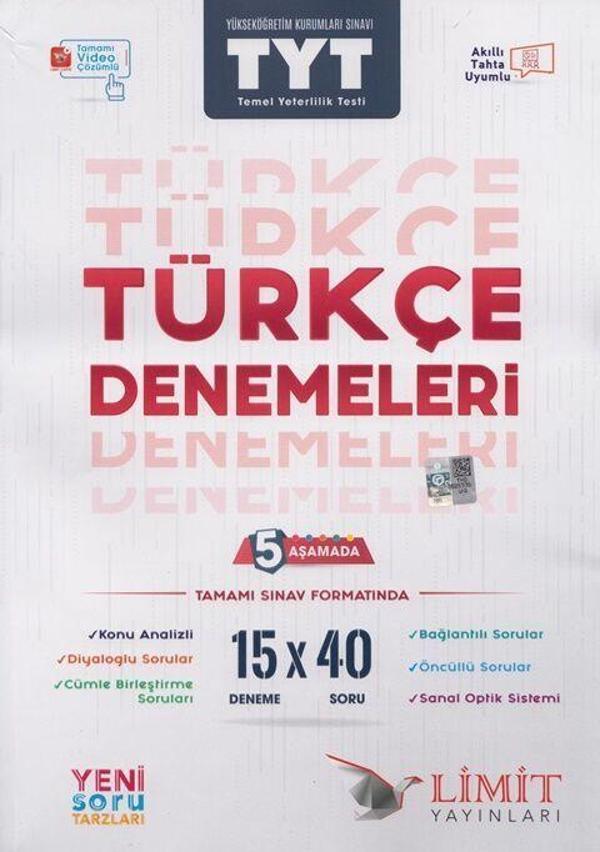 Limit Yayınları TYT Türkçe 15 X 40 5 Aşamada Yeni Soru Tarzları ile Denemeleri - Limit Yayınları - Image 1