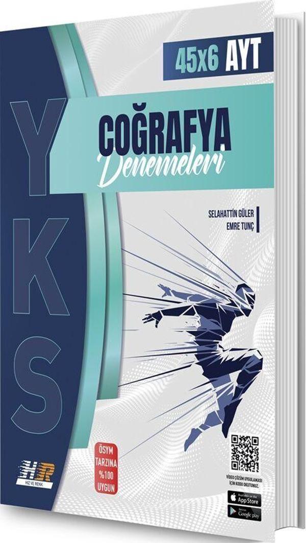 Hız ve Renk Yayınları AYT Coğrafya 45 x 6 Denemeleri - Hız ve Renk Yayınları - Image 1