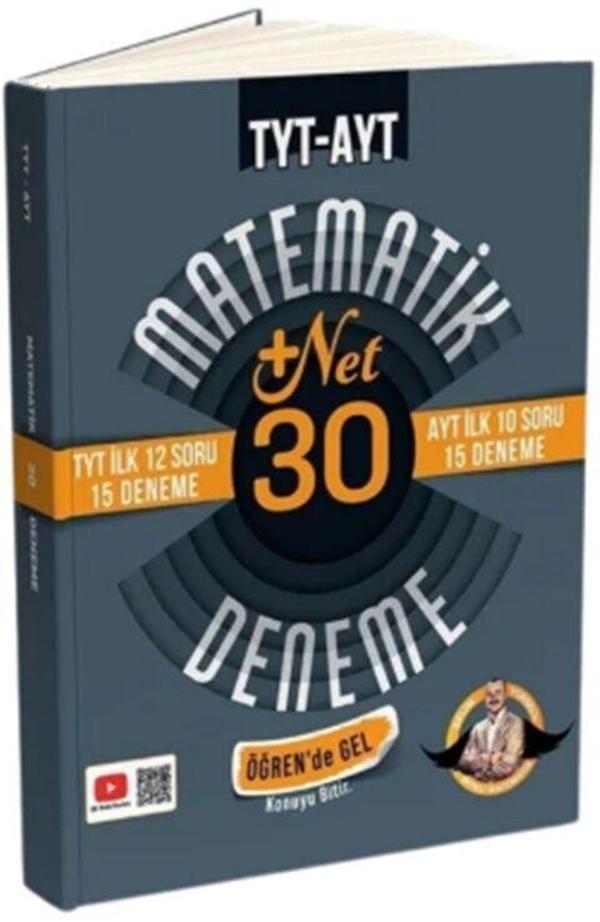 Bıyıklı Matematik TYT İlk 12 AYT İlk 10 Soru Matematik 30 Deneme - Bıyıklı Matematik Yayınları - Image 1