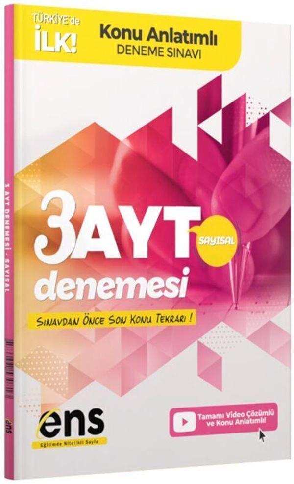 ENS Yayıncılık AYT Sayısal 3 lü Konu Anlatımlı Deneme - Ens Yayıncılık - Image 1