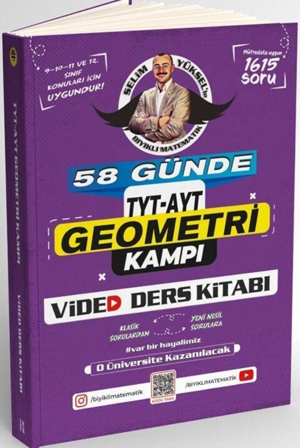 Bıyıklı Matematik 58 Günde TYT AYT Geometri Kampı Video Ders Kitabı - Bıyıklı Matematik Yayınları - Image 1