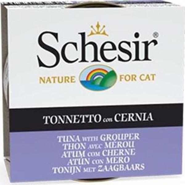 Schesir Jelly Ton ve Orfoz Balıklı Yetişkin Kedi Konservesi 6 Adet 85 Gr - Image 1