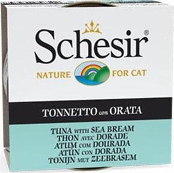 Schesir Jelly Ton Balıklı ve Çipuralı Yetişkin Kedi Konservesi 6 Adet 85 Gr - Image 1