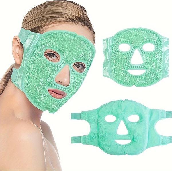 Terapi Jel Yüz Maskesi Soğuk Ve Sıcak Boncuklu Ayarlanabilir Maske (yeşil) - Image 1