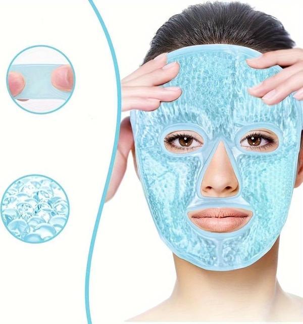 Terapi Jel Yüz Maskesi Soğuk Ve Sıcak Boncuklu Ayarlanabilir Maske (mavi) - Image 1
