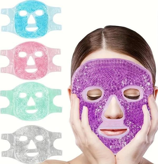 Terapi Jel Yüz Maskesi Soğuk Ve Sıcak Boncuklu Ayarlanabilir Maske (mor) - Image 1