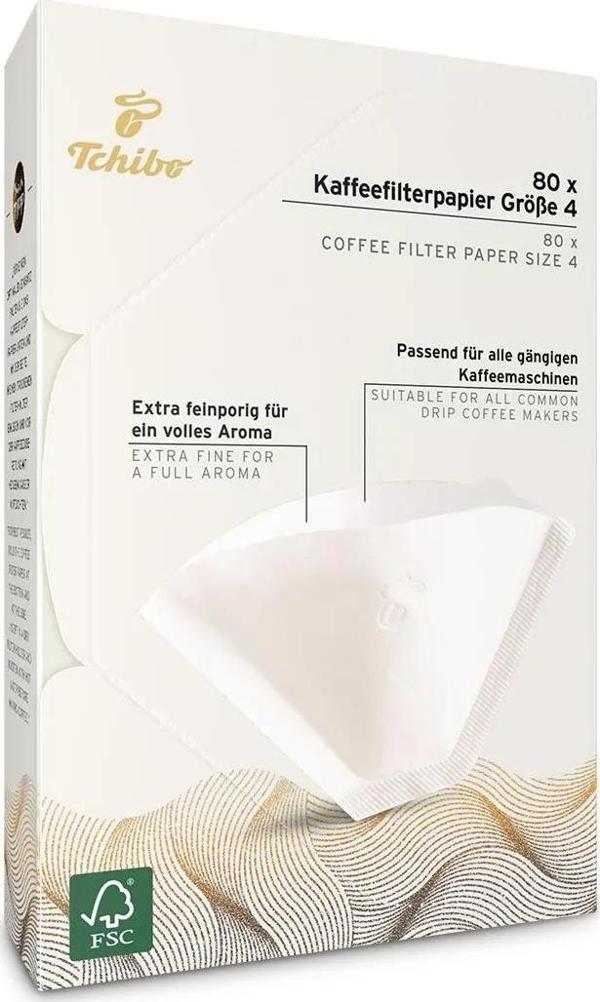 Tchibo Filtre Kahve Kağıdı 4 No 80'li 3 Paket - Image 1