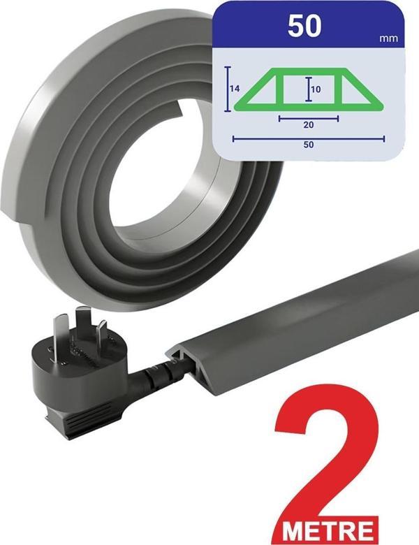 Greentech Esnek Kablo Kanalı Gri / GT-KK07 - Image 1