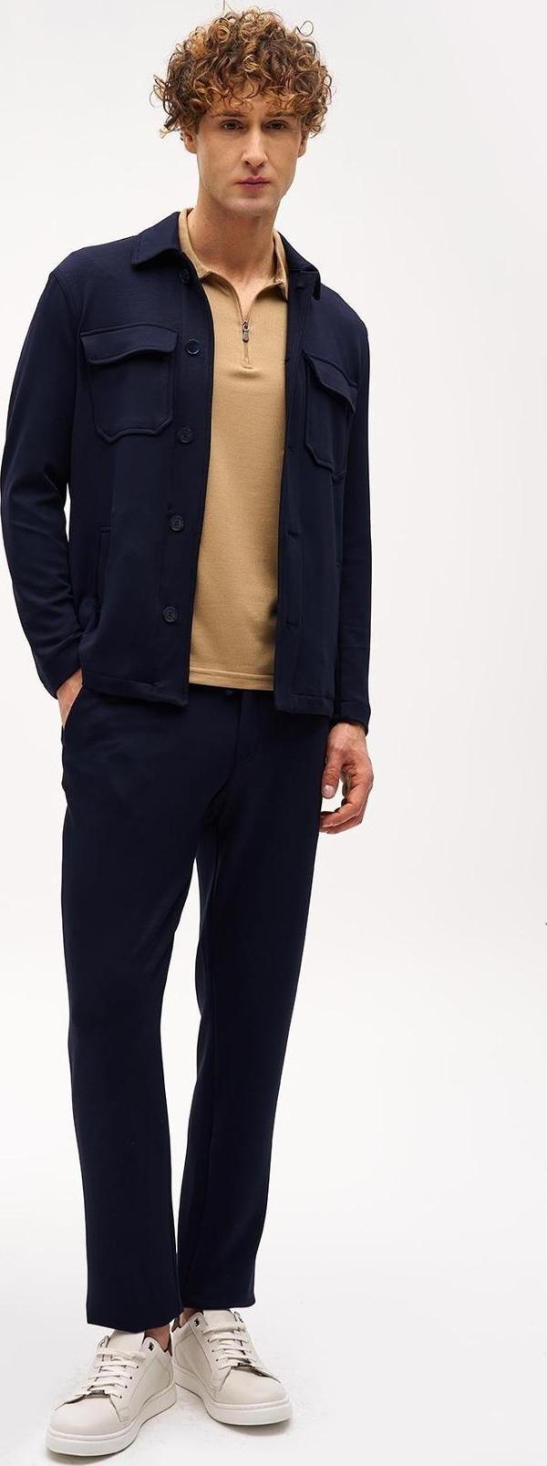 Erkek Lacivert Slim Fit / Dar Kalıp  Takım Elbise - Image 1