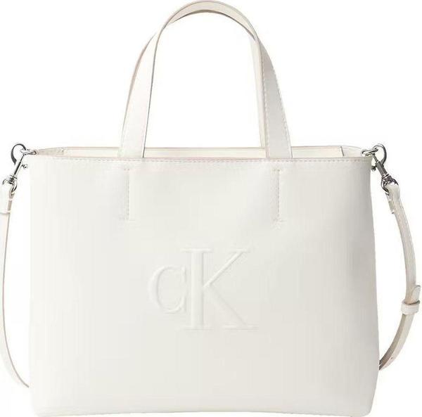 Calvin Klein Kadın Sculpted Mini Ew Tote El Çantası -Beyaz - Image 1