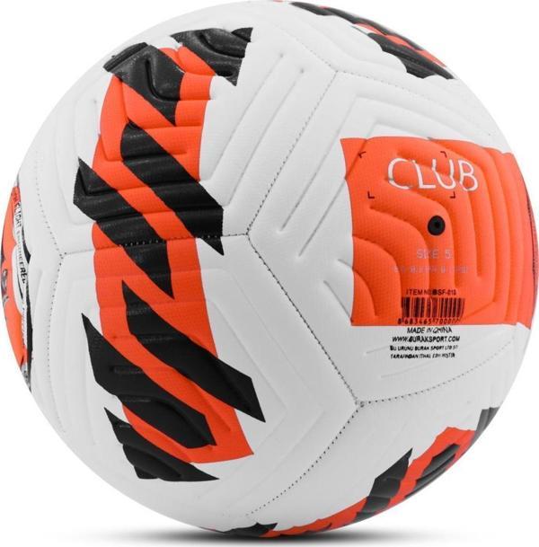 Telvesse Futbol Topu CLUB Sert Zemin Halı Saha Futbol Topu Hibrit Neon Kırmızı No:5 - Image 1