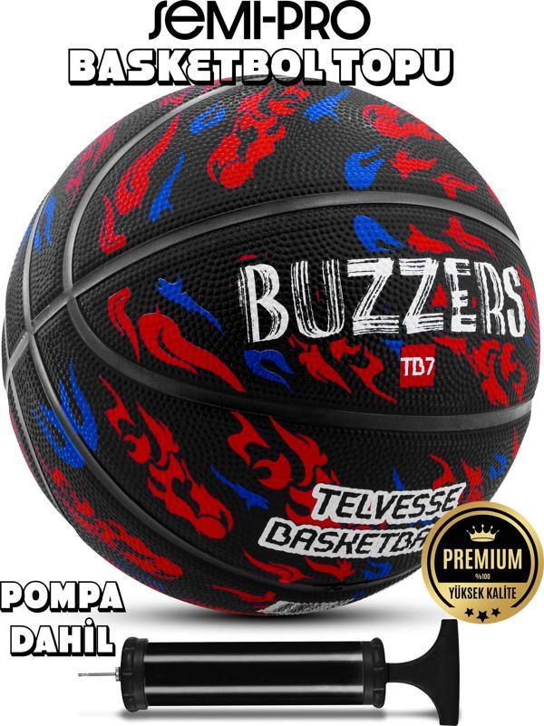 Telvesse TB-500 Buzzers Basketbol Topu Pompalı Grafiti Kauçuk Dayanıklı Deep Channel Kabartma 7 NO - Image 1