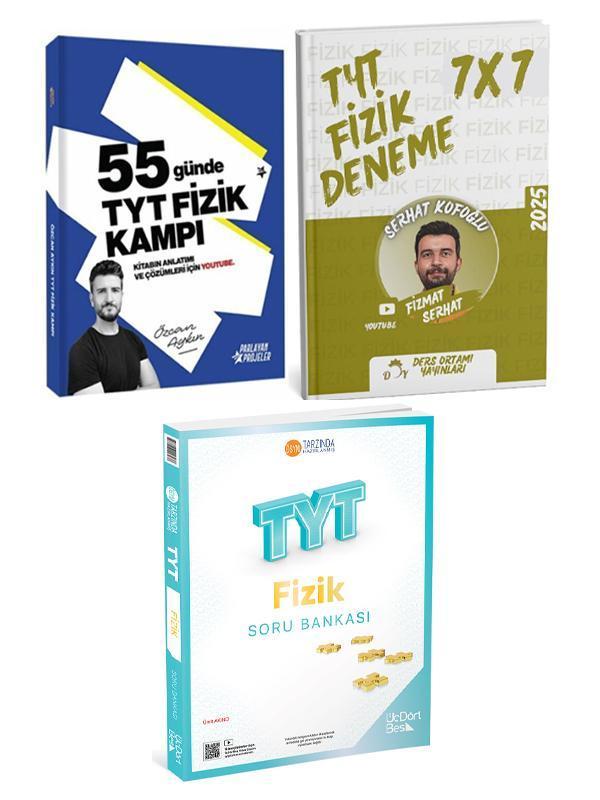 2026 Parlayan + 345 TYT Fizik Kampı ve Soru bankası + Ders Ortamı Deneme 3 lü Set - Parlayan Projeler - Image 1