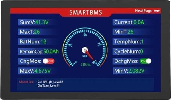 100 Balance BMS (Daly) 4.3" Dokunmatik LCD Ekran - Image 1