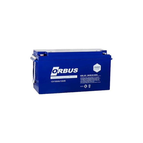 Orbus 12V 100Ah Derin Döngü Karbon Jel Akü - Image 1
