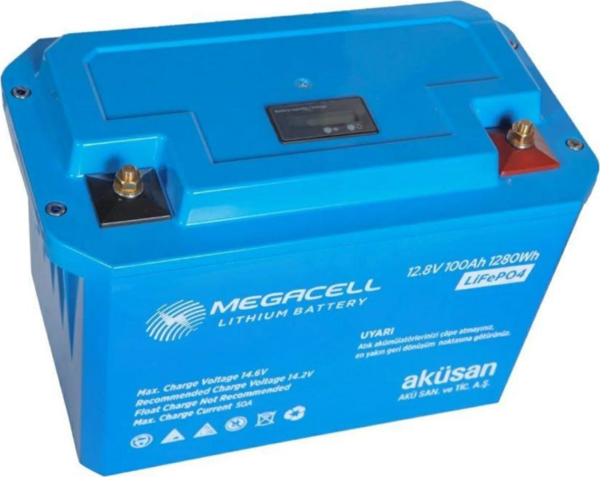 Megacell 12.8V 100Ah Lifepo4 Lityum Akü - Image 1