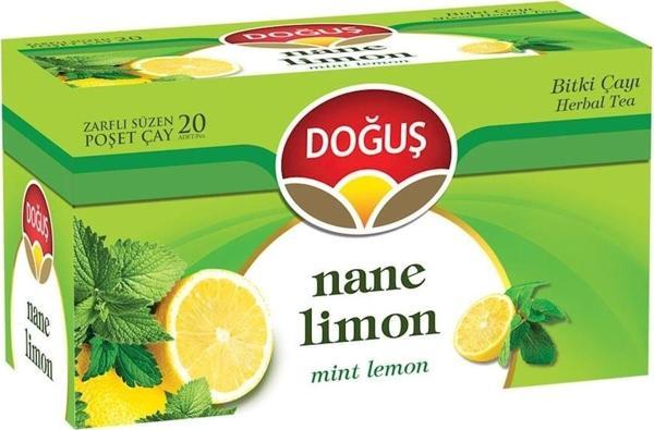 Doğuş Nane Limon Bitki Çayı Süzen Poşet 20 Li - Image 1