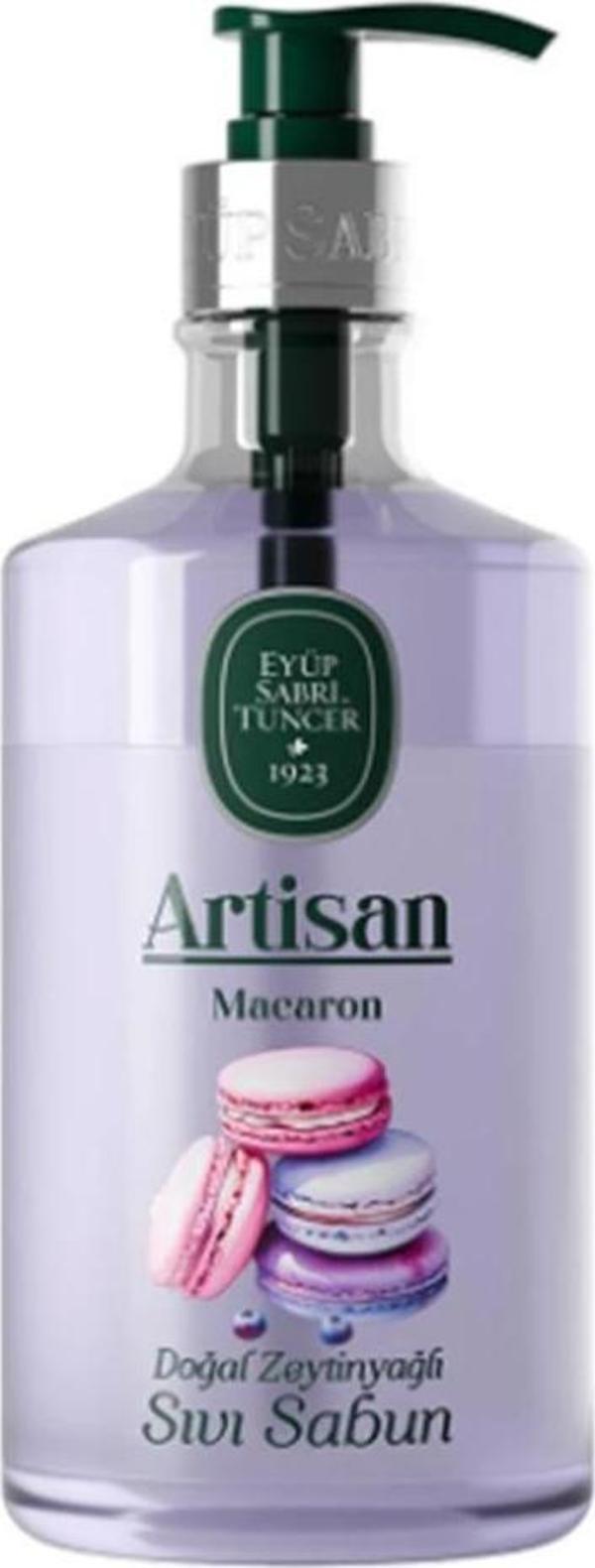 Eyüp Sabri Tuncer Artisan  Macaron 600ml Doğal Zeytinyağlı Sıvı Sabun - Image 1
