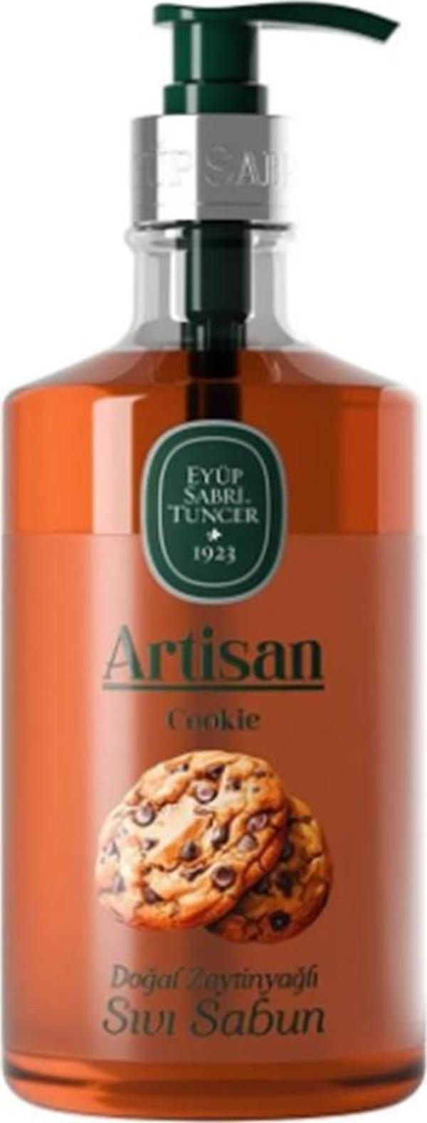 Eyüp Sabri Tuncer Artisan Cookie 600ml Doğal Zeytinyağlı Sıvı Sabun - Image 1