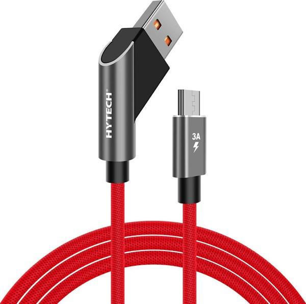 Hytech 3 Amper Micro Usb 1 Metre Kırmızı Data + Hızlı Sarj Kablosu - Image 1