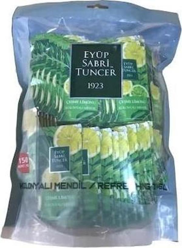 Eyüp Sabri Tuncer Çeşme Limonu Kolonyalı Mendil 150 Li Paket - Image 1