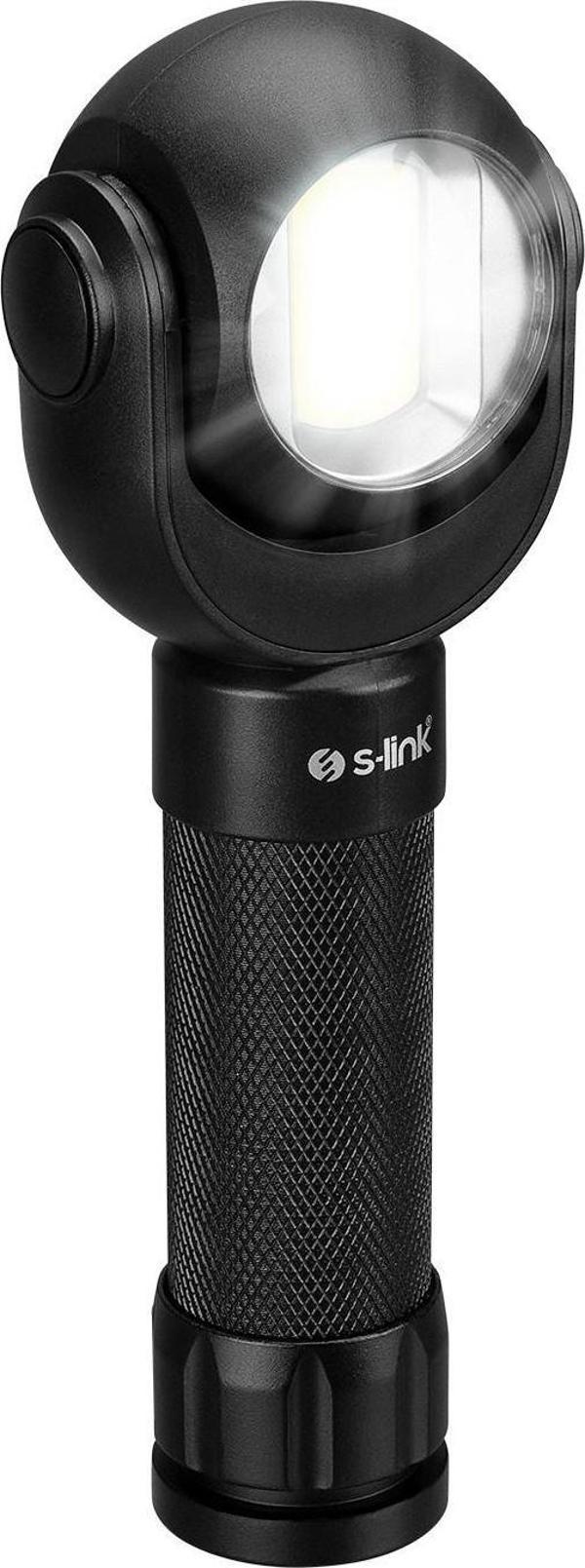S-link 3W Cob + 3W Led Pilli Dönebilen Çift Başlıklı Manyatik Tutuculu El Feneri - Image 1