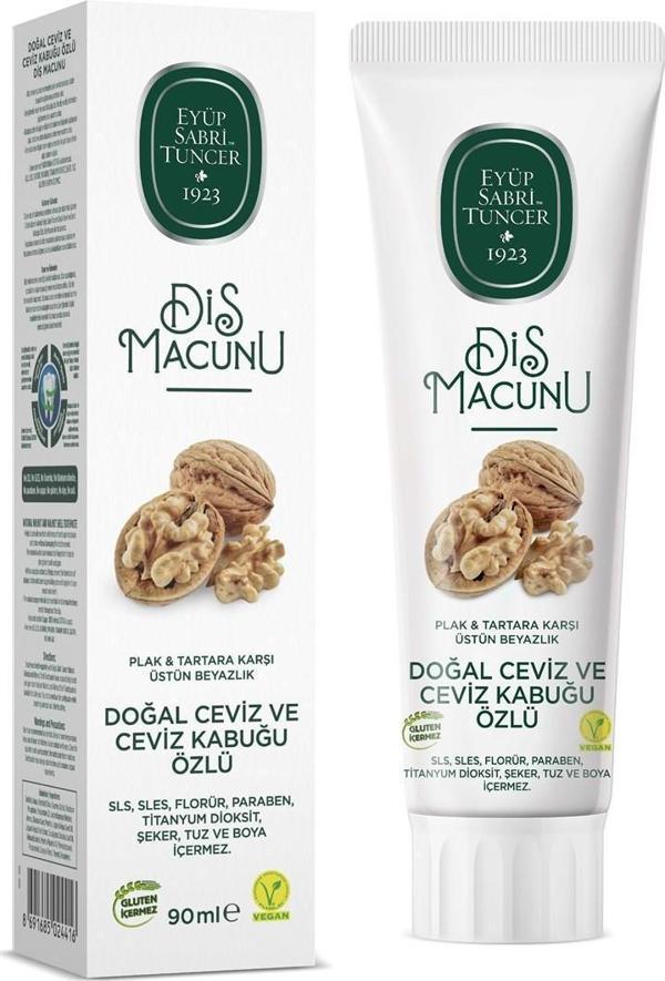 Eyüp Sabri Tuncer Doğal Ceviz Ve Ceviz Kabuğu Özlü Macunu 90 ML Üstün Beyazlık - Image 1