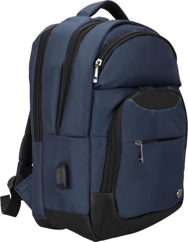 Plm Monza Usb Lacivert 15.6" Notebook Sırt Çantası - Image 1